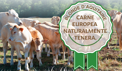 Blonde d'Aquitaine: carne europea naturalmente tenera